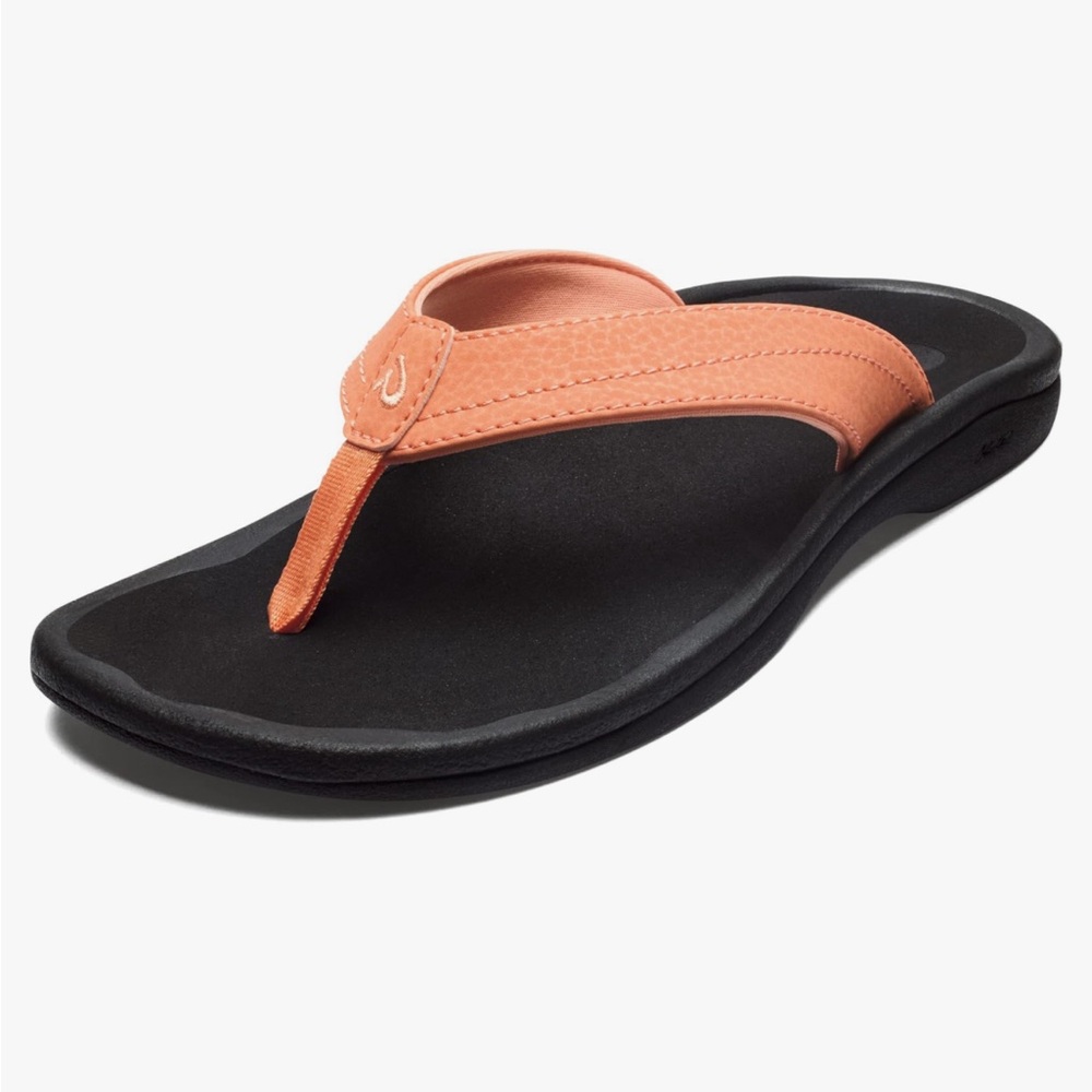 OluKai Women's Sandals in Black and Orange